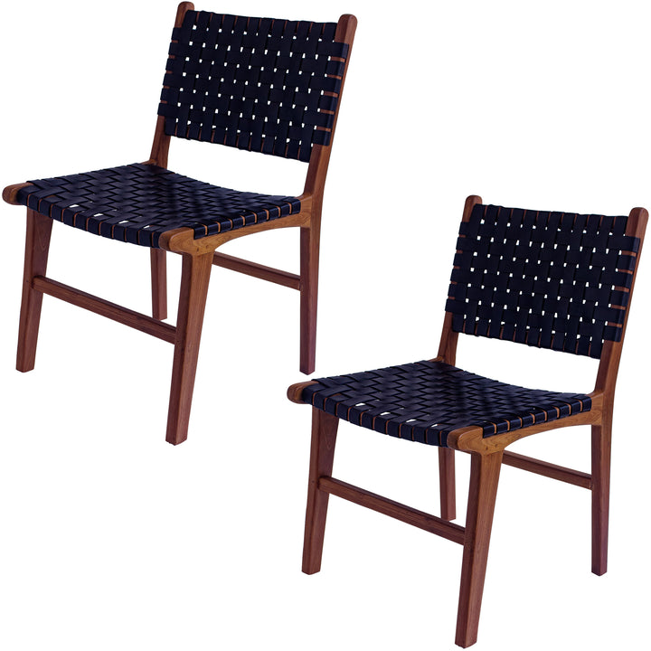 Eetkamerstoel zwart leer