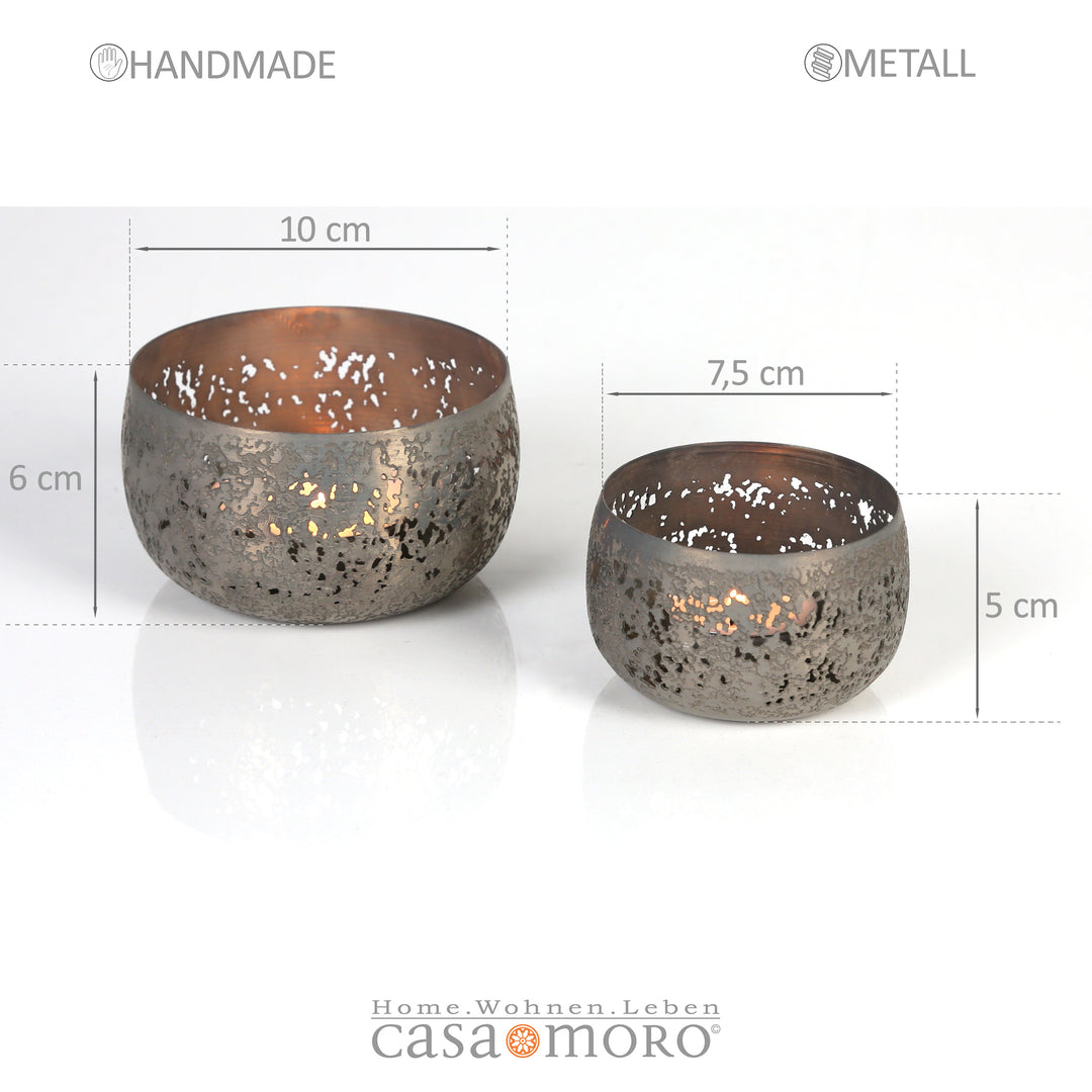 Lot de 2 photophores Massimo