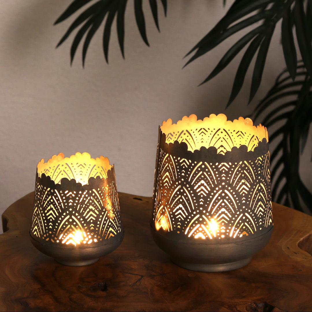 2er Set Teelichthalter Rico