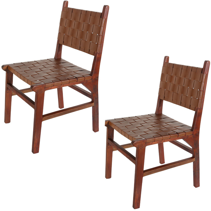 Eetkamerstoel Lederen stoel Bruin