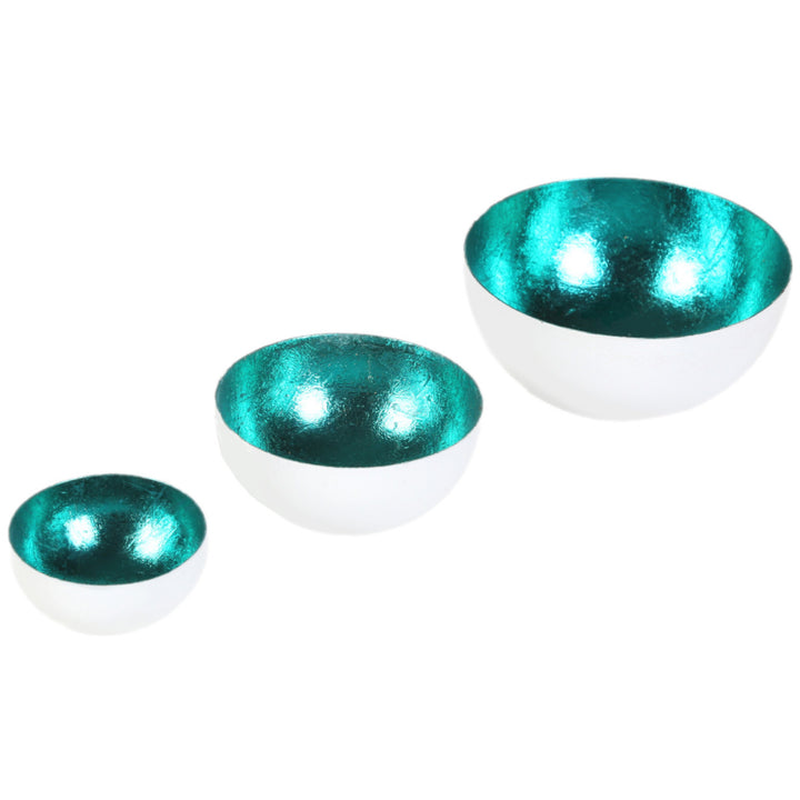 Set van 3 theelichthouders Meo Turquoise