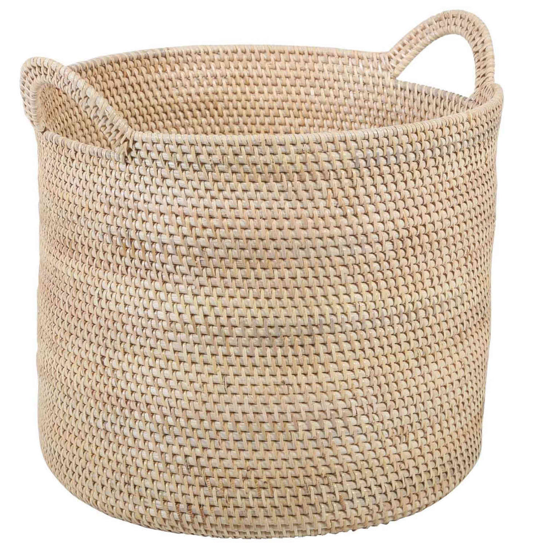 Panier en rotin Elie Nature avec poignée