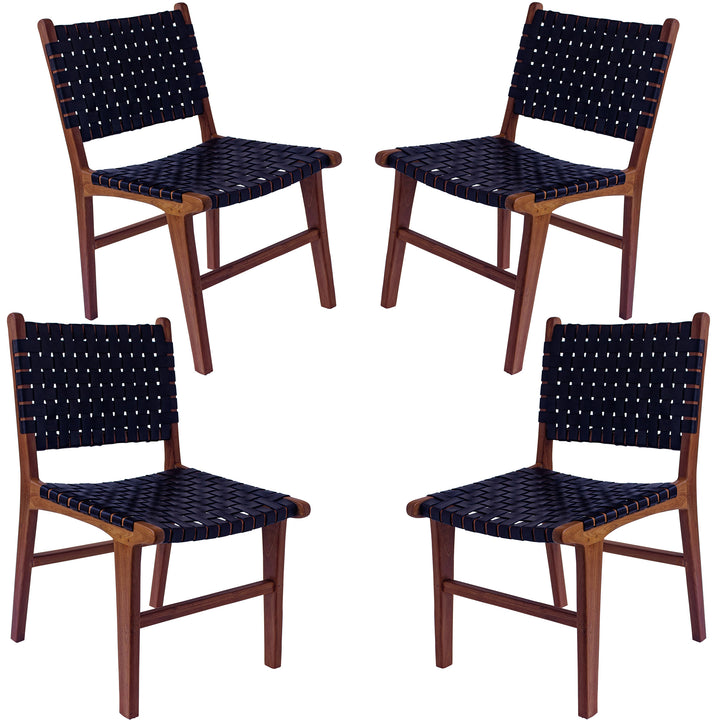 Eetkamerstoel zwart leer