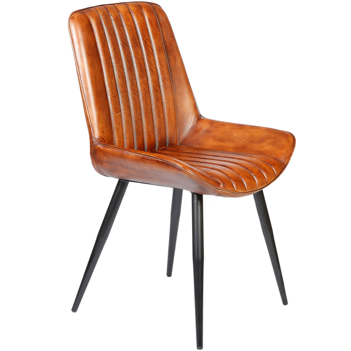 Chaise de salle à manger en cuir