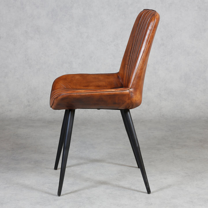 Chaise de salle à manger en cuir