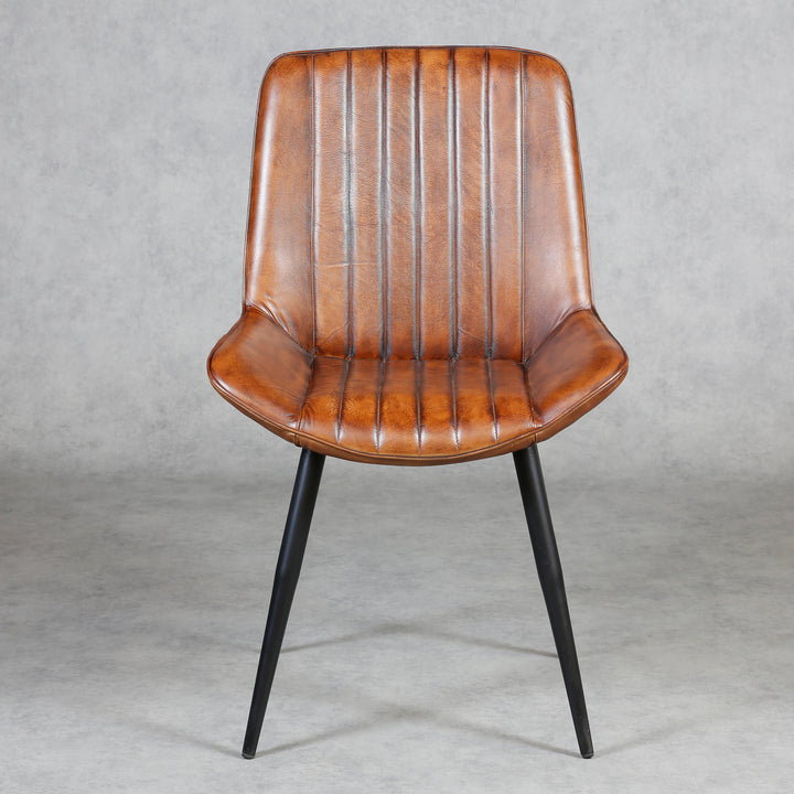 Chaise de salle à manger en cuir