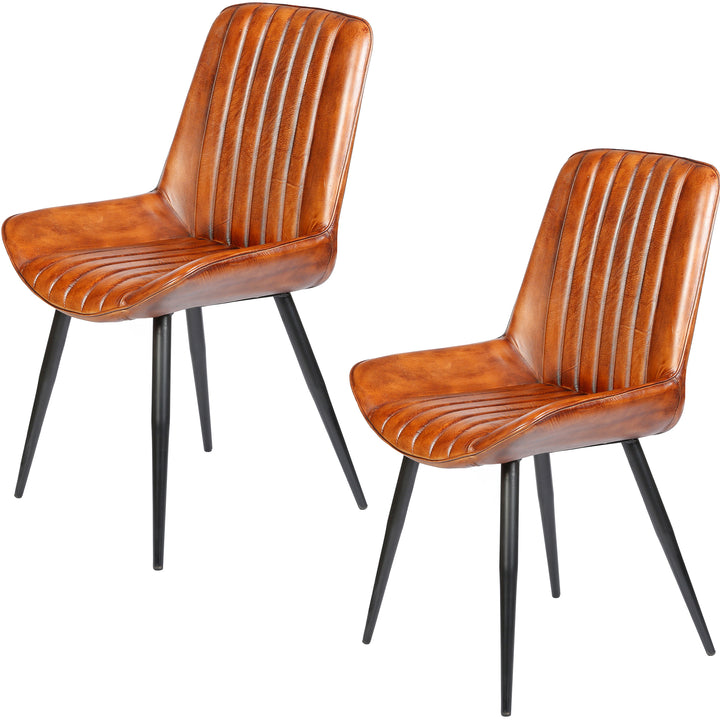 Chaise de salle à manger en cuir