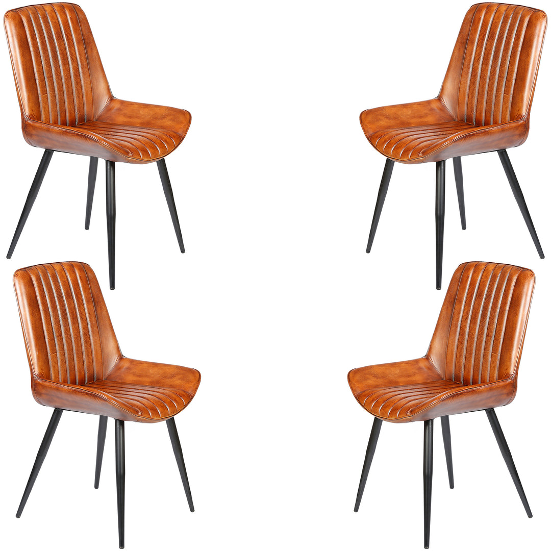 Chaise de salle à manger en cuir