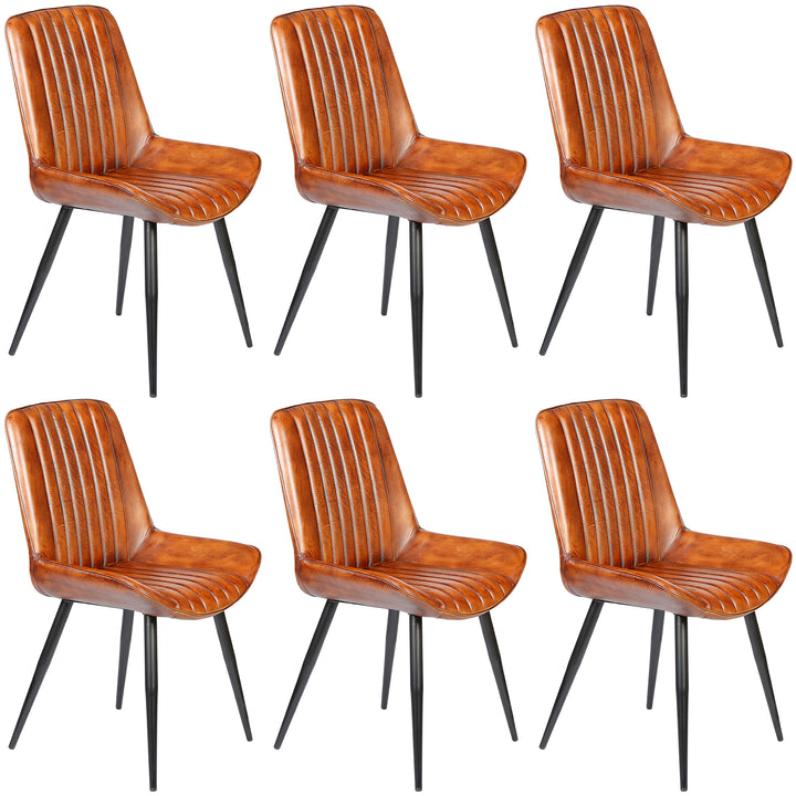 Chaise de salle à manger en cuir