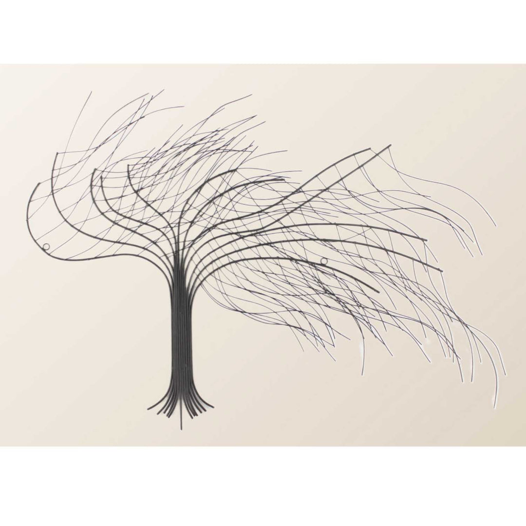 Metalen wanddecoratie boom