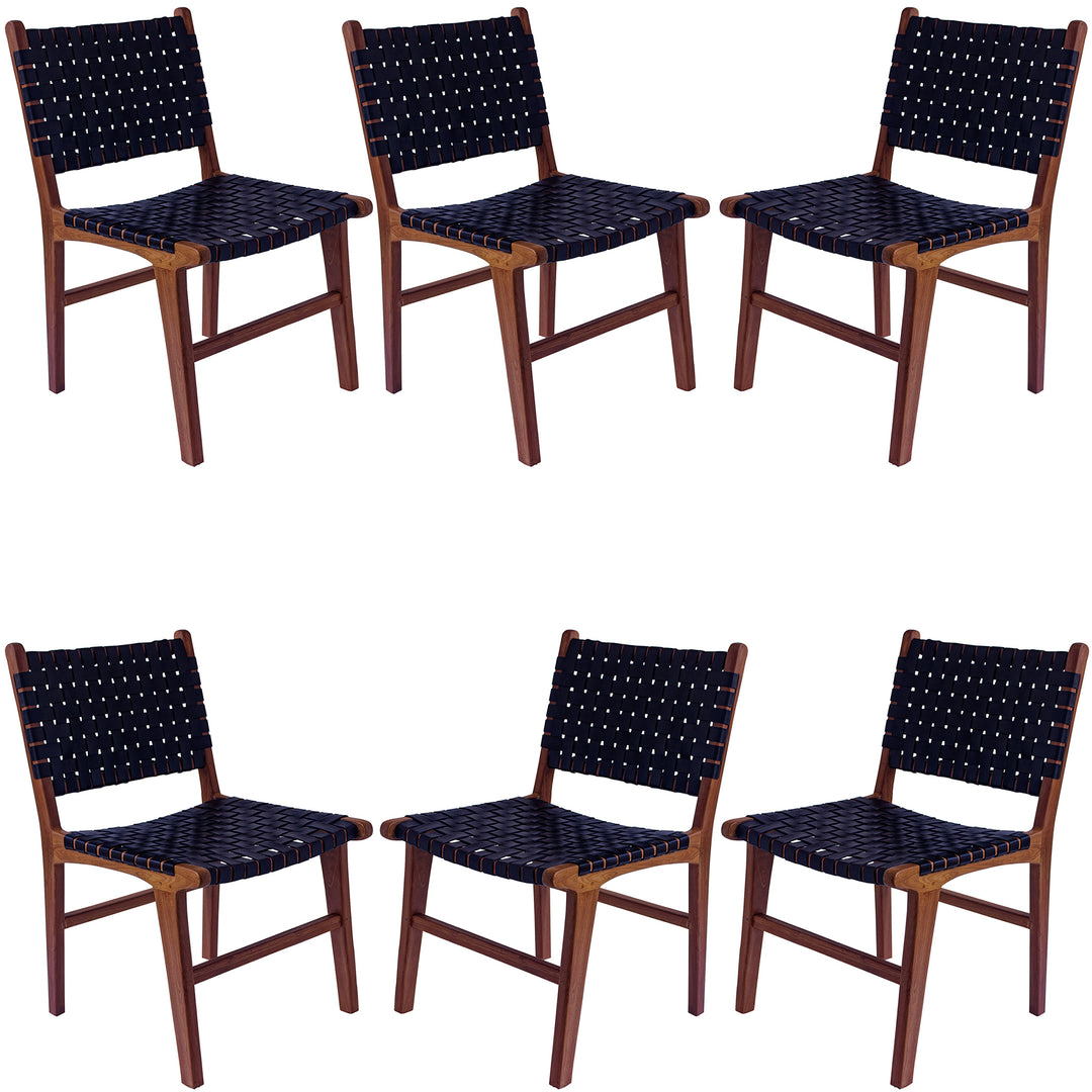 Eetkamerstoel zwart leer