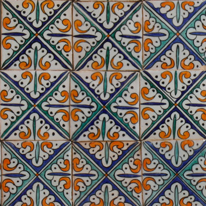 Handgeschilderde tegel – Vintage