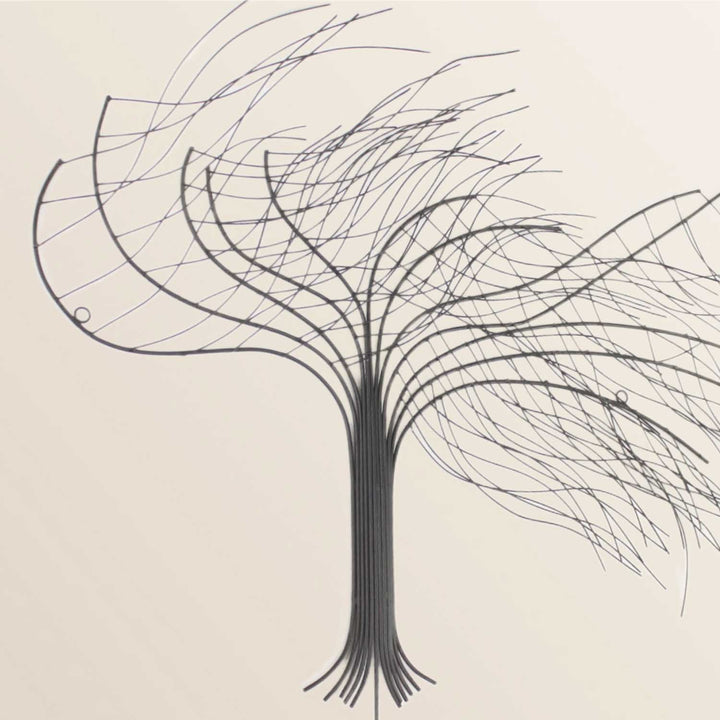 Metalen wanddecoratie boom