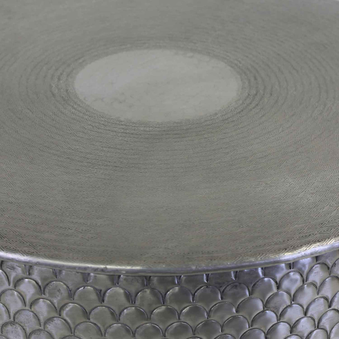 Table d'appoint orientale Alava argentée