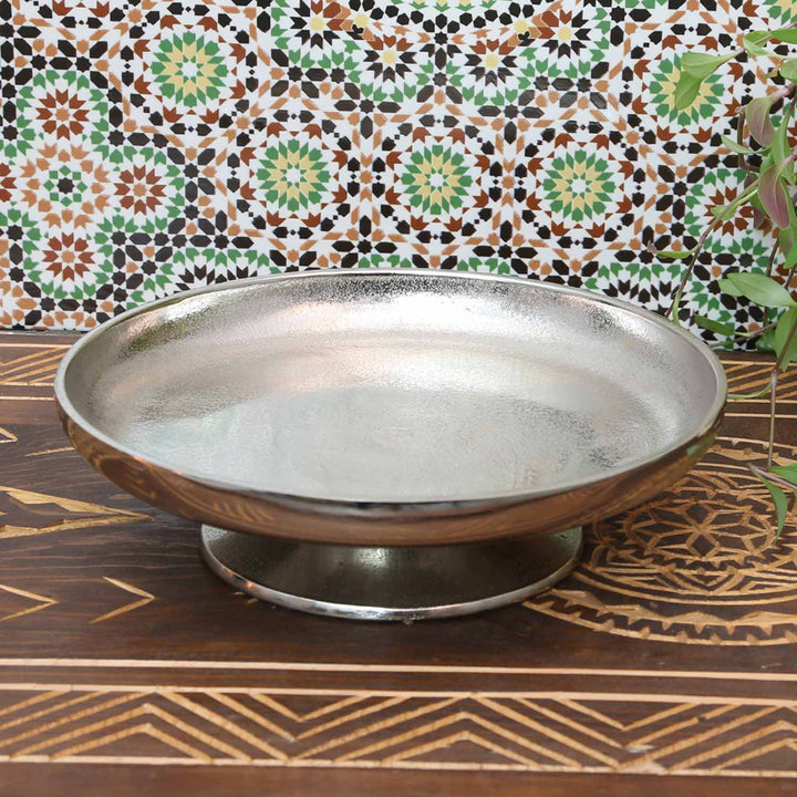 Taartplateau Livorno M zilver met voet