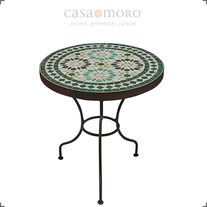 Table d'appoint ronde avec cadre en fer forgé laqué transparent - polyvalente