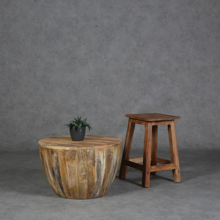 Table basse Torino ronde en bois massif