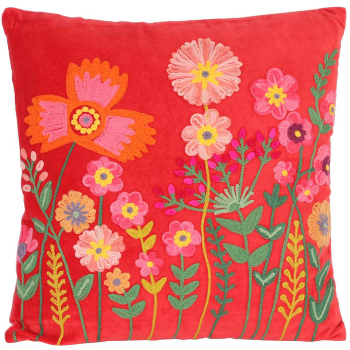 Livia sierkussen met bloemenshow