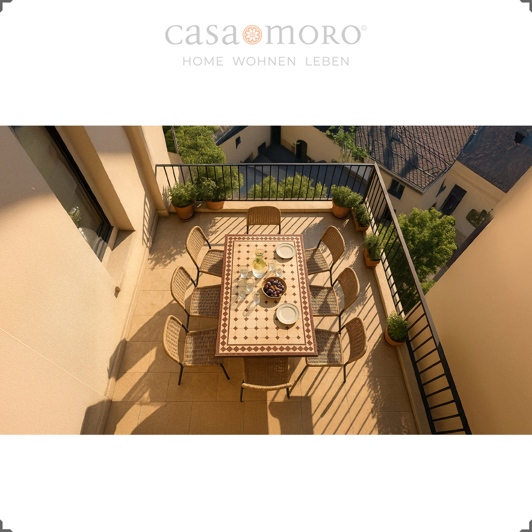 Table à manger 120x80 cm du Maroc avec un motif oriental