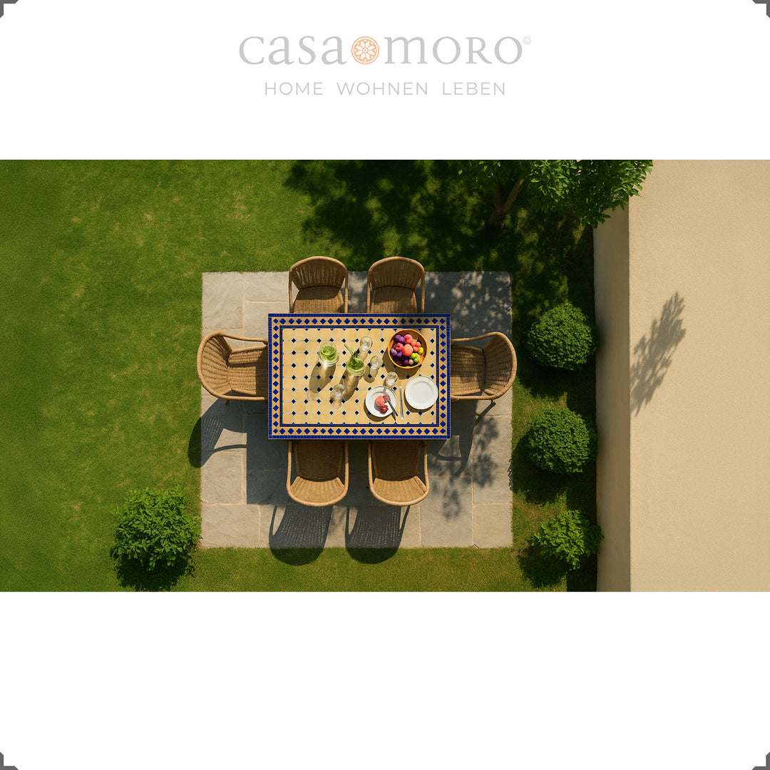 Gartentisch rechteckig im marokkanischen Stil