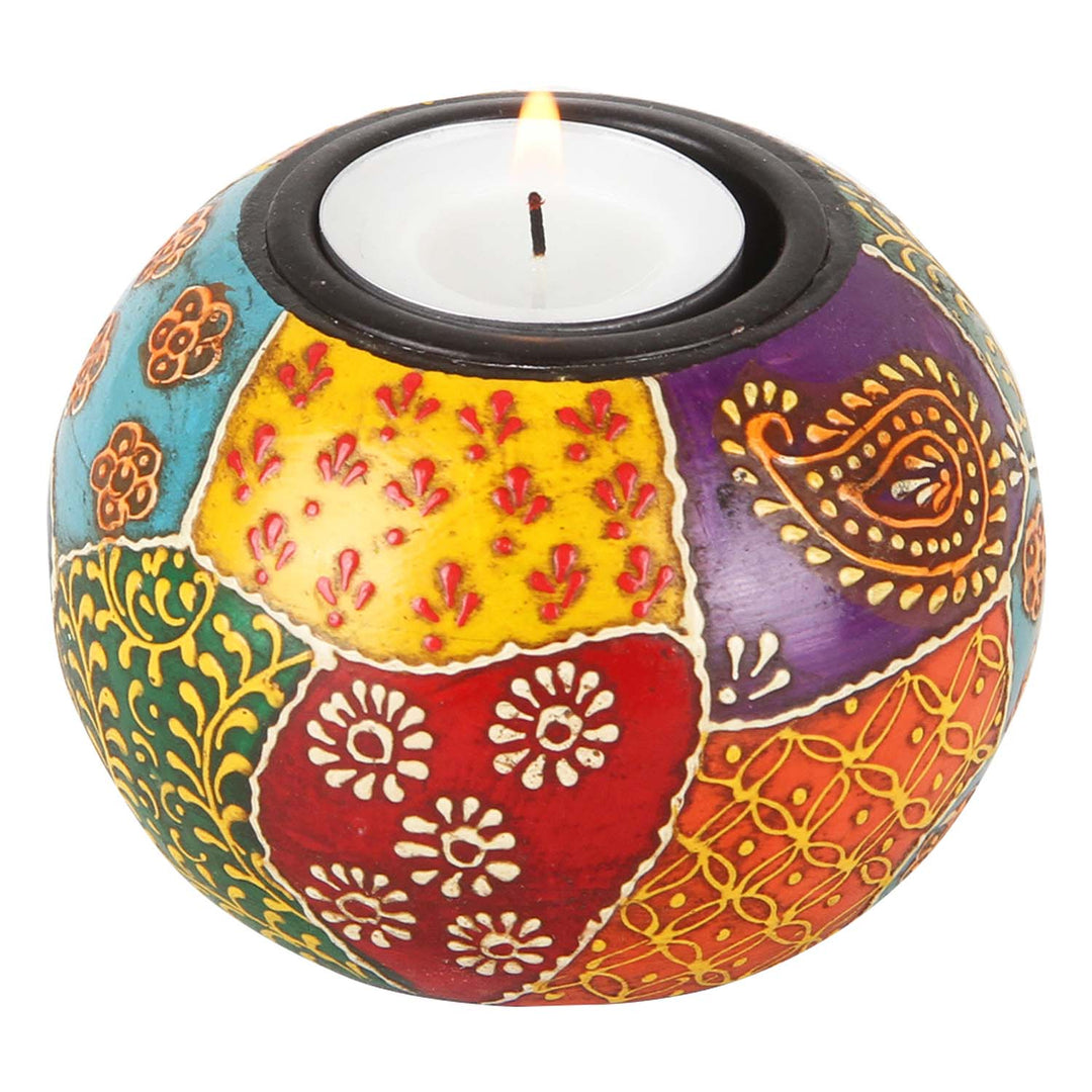 Handbemalte Teelichthalter Anila 3er Set