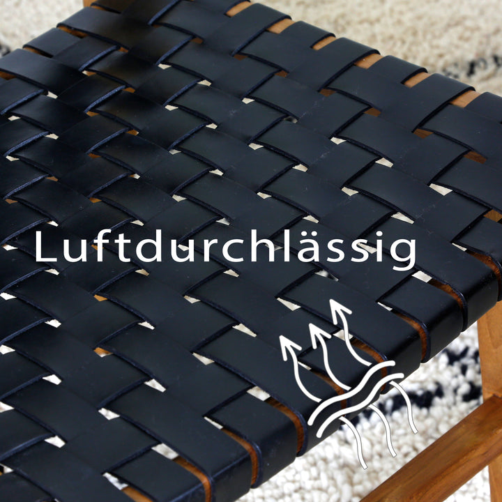 Eetkamerstoel zwart leer