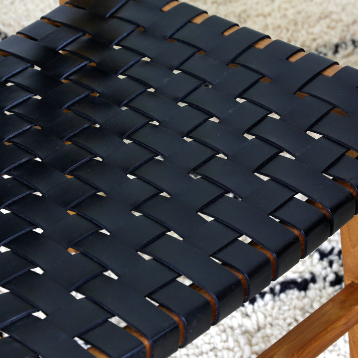 Eetkamerstoel zwart leer