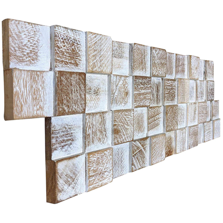 Revêtement mural en bois White Washed Cube