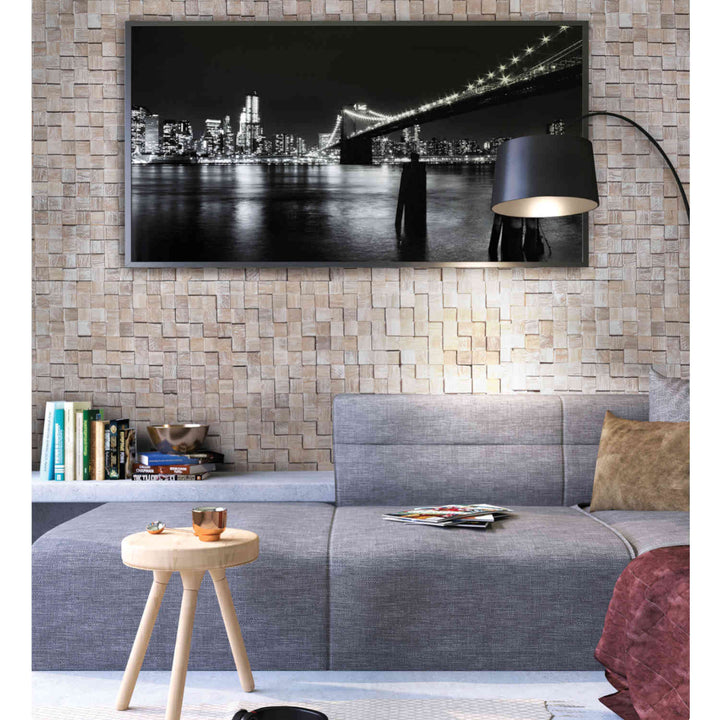 Revêtement mural en bois White Washed Cube