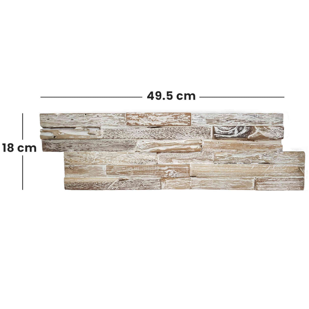 Revêtement mural en bois White Washed Coral