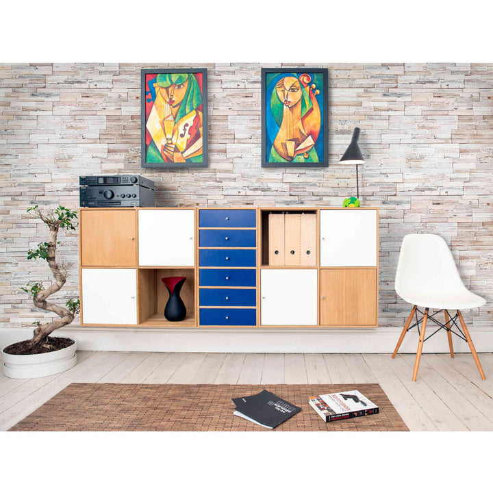 Revêtement mural en bois White Washed Coral