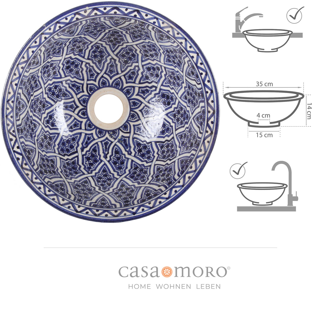 Lavabo peint à la main