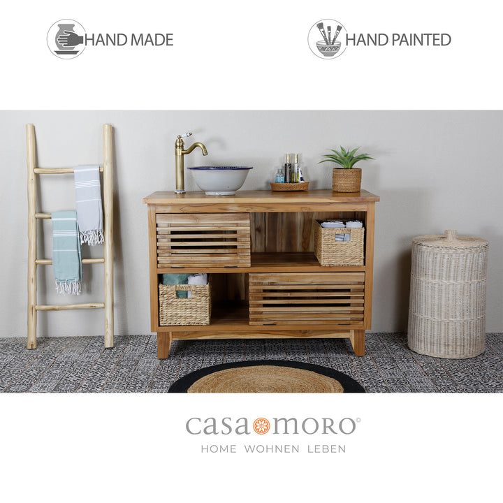 Lavabo peint à la main