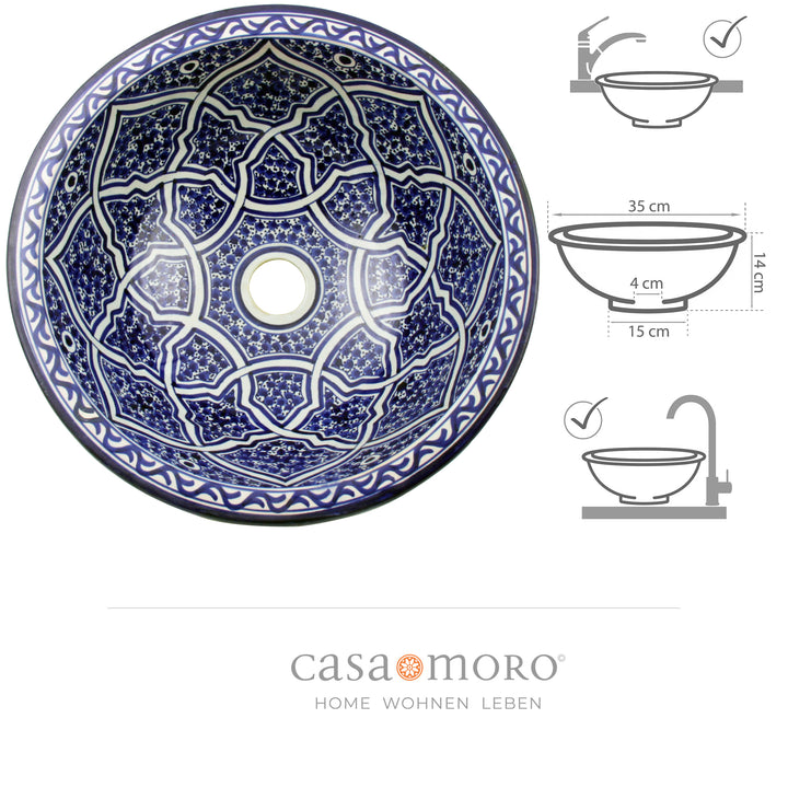 Waschbecken Handbemalt