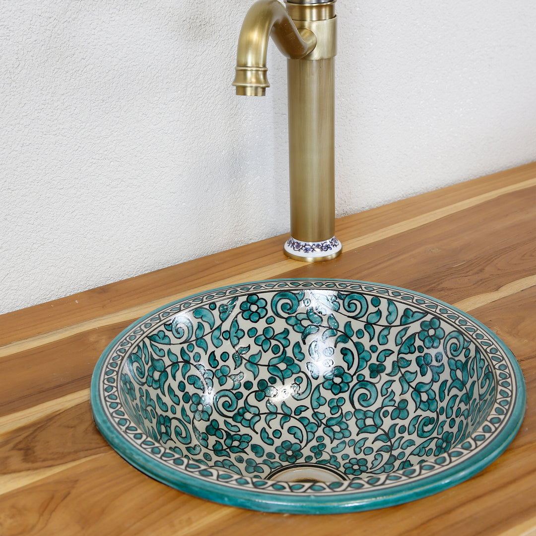 Opbouwwasbak rond 40 cm