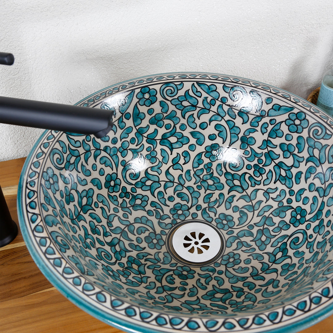 Opbouwwasbak rond 40 cm