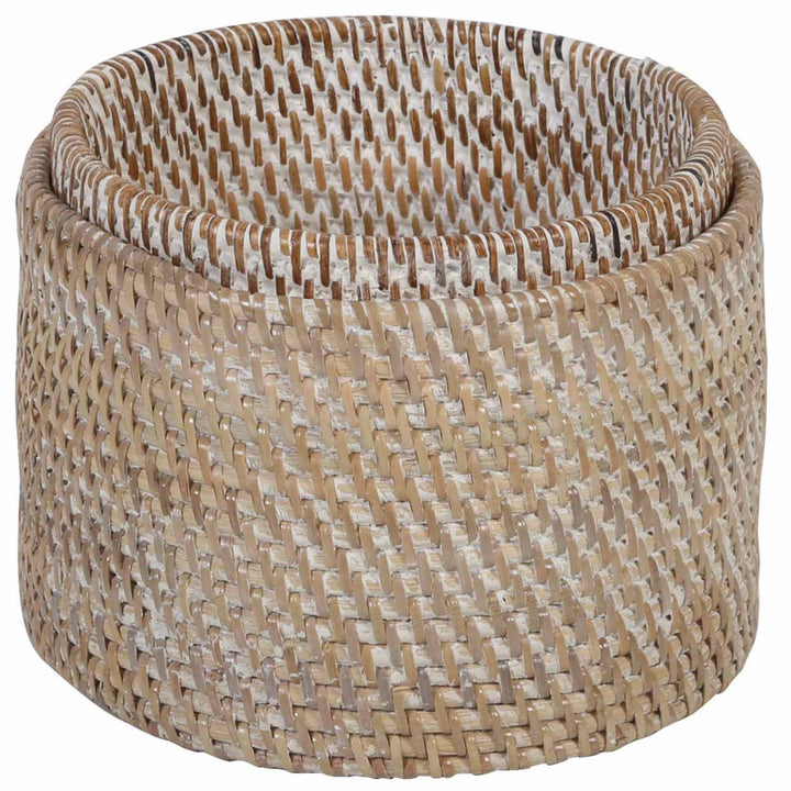 Panier à couverts Lilia White washed