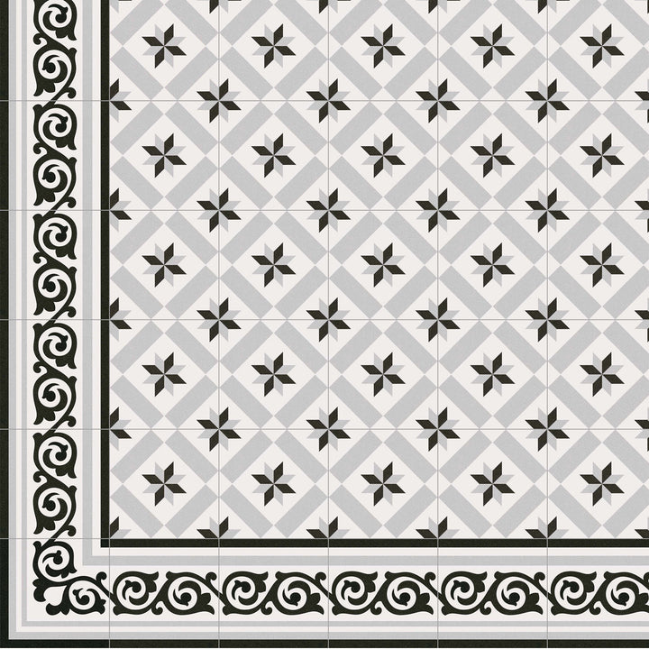 Marokkanische Fliese 20x20 cm in Zementfliesen-Optik