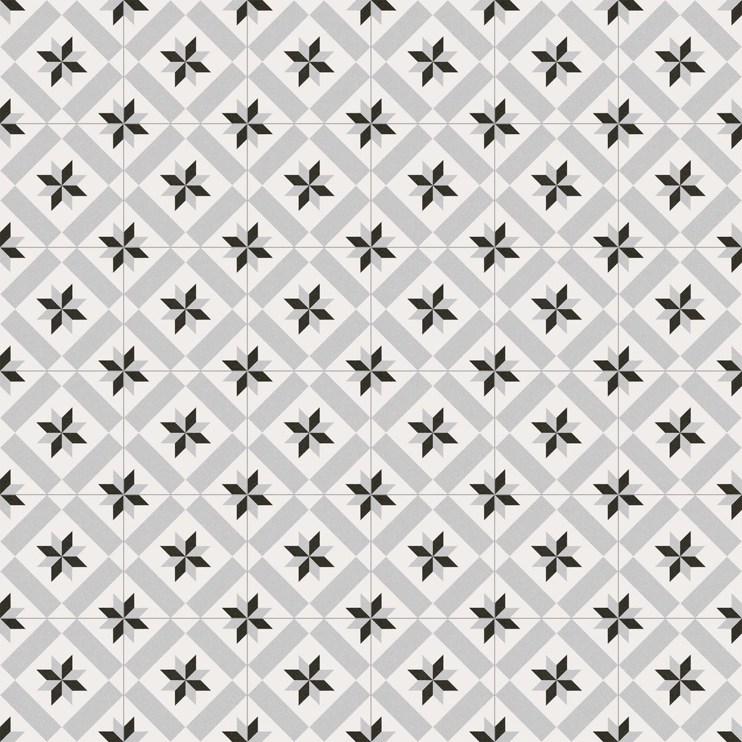 Marokkanische Fliese 20x20 cm in Zementfliesen-Optik