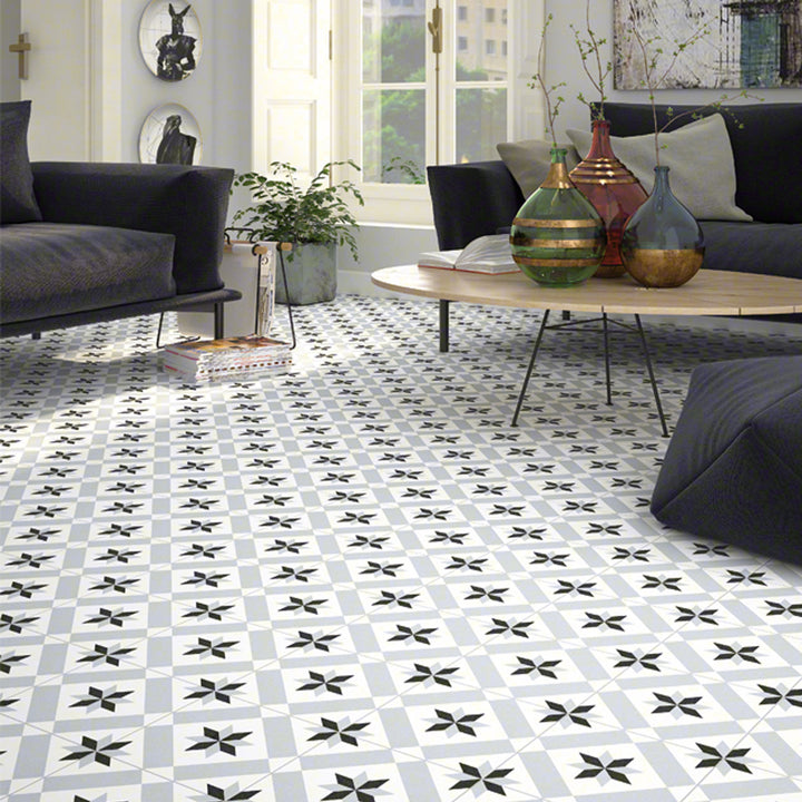 Marokkanische Fliese 20x20 cm in Zementfliesen-Optik