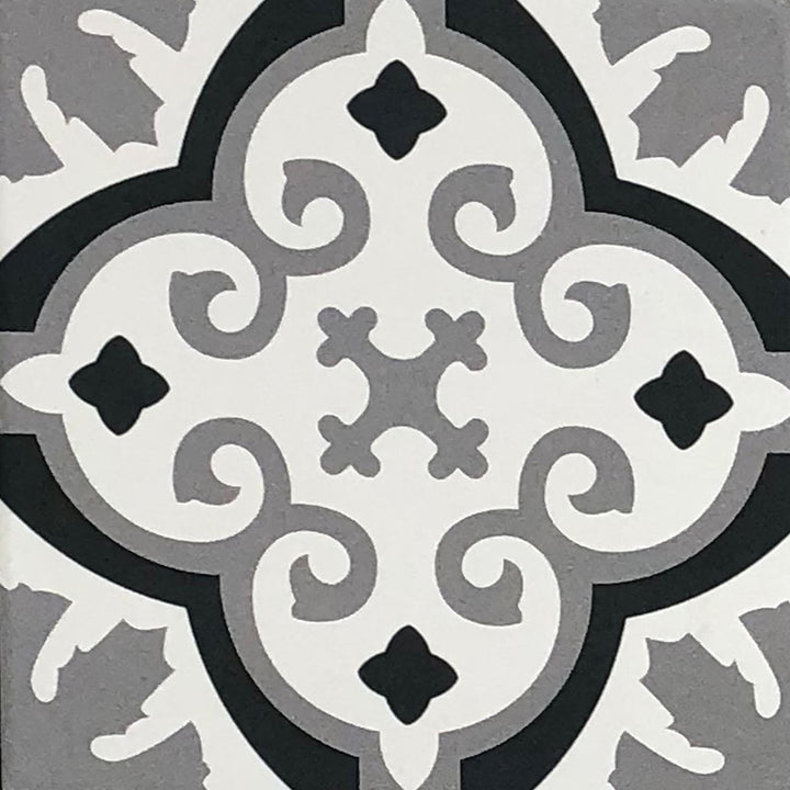 Marokkaanse tegels 20x20 cm – grijszwart