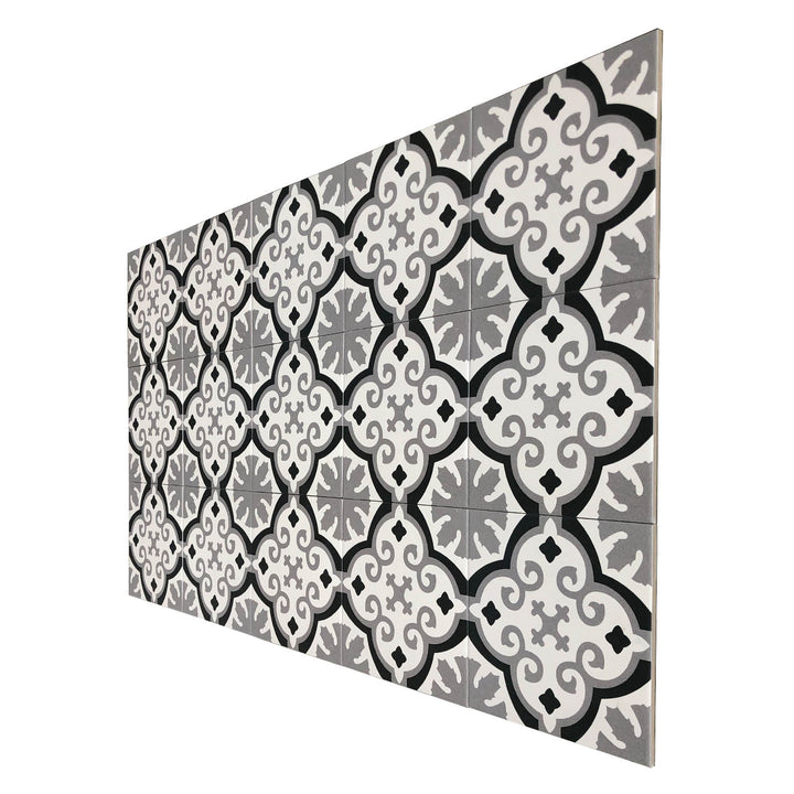 Marokkaanse tegels 20x20 cm – grijszwart