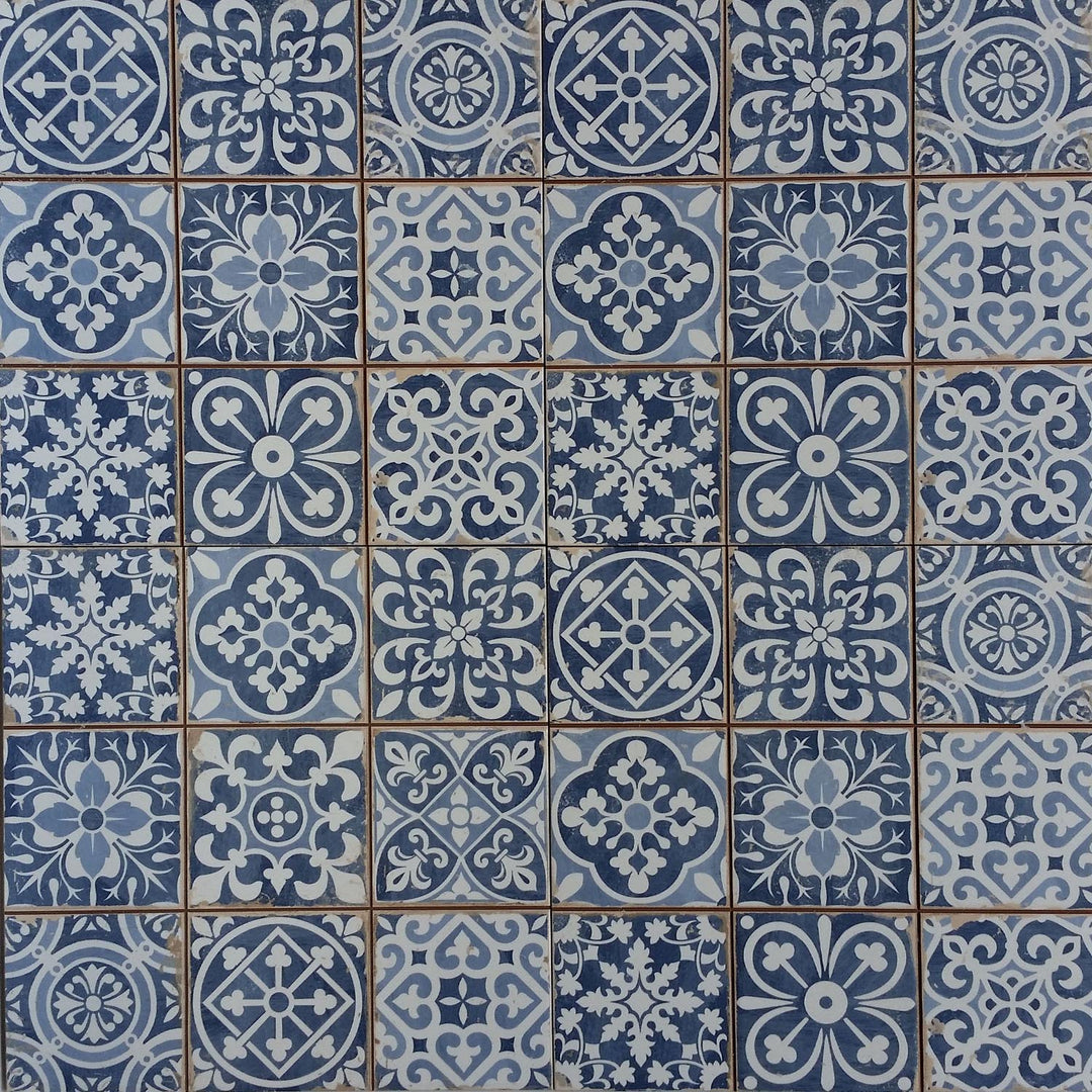 Marokkanische Patchwork Retro-Fliesen 33x33 cm – Vintage