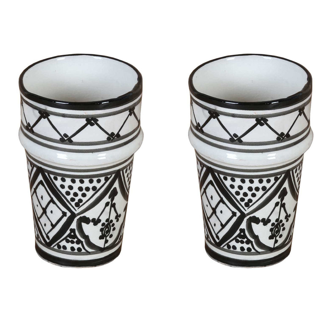 Tasses en céramique marocaine Sakina, lot de 2