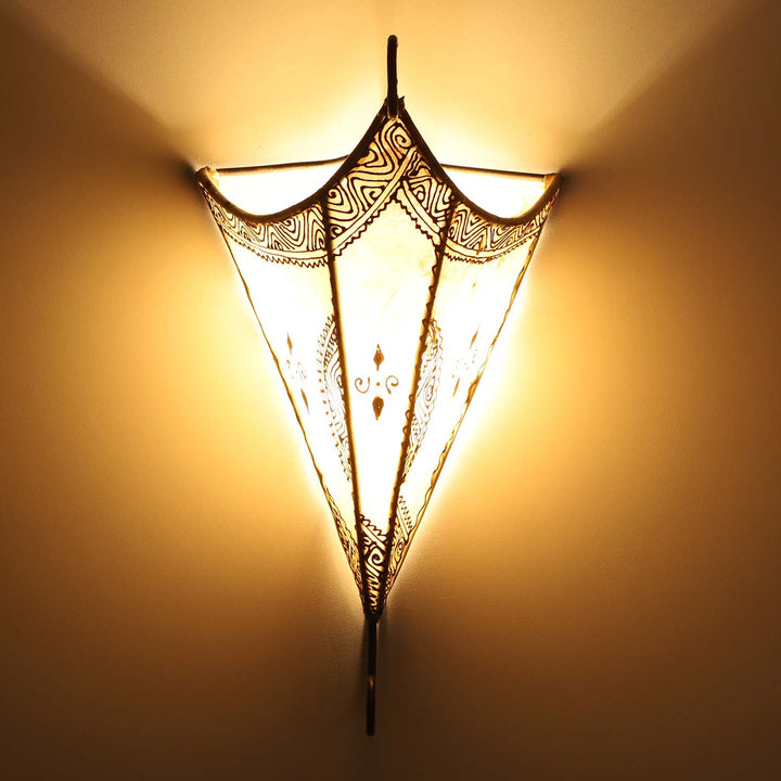 Marokkanische Leder Wandlampe Mouna
