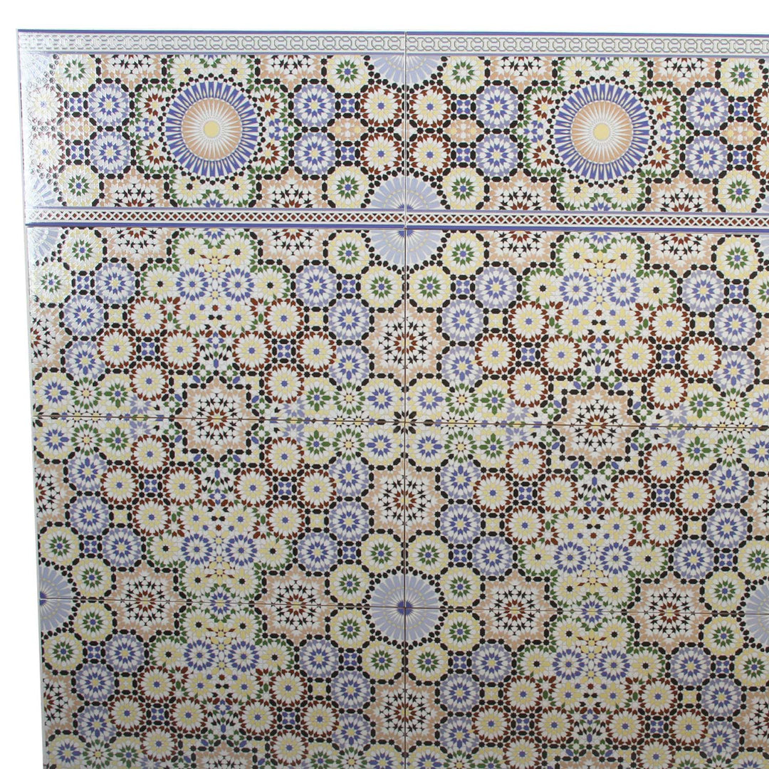 Carrelage mural marocain 50x25 cm – motif mosaïque