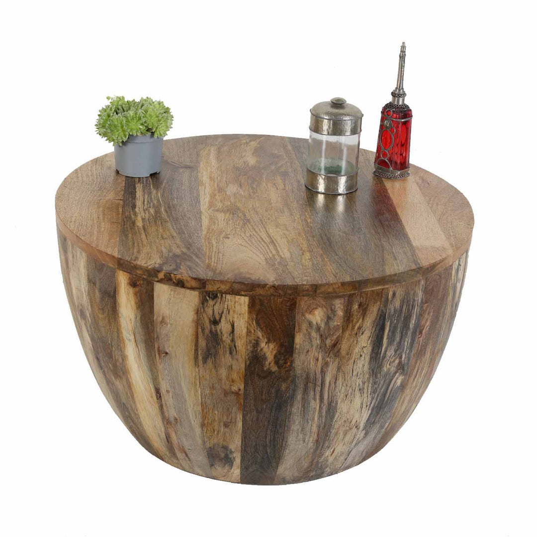 Table basse Torino ronde en bois massif