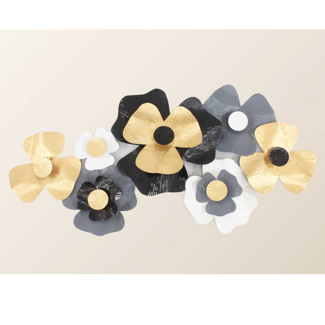 Metalen wanddecoratie bloem