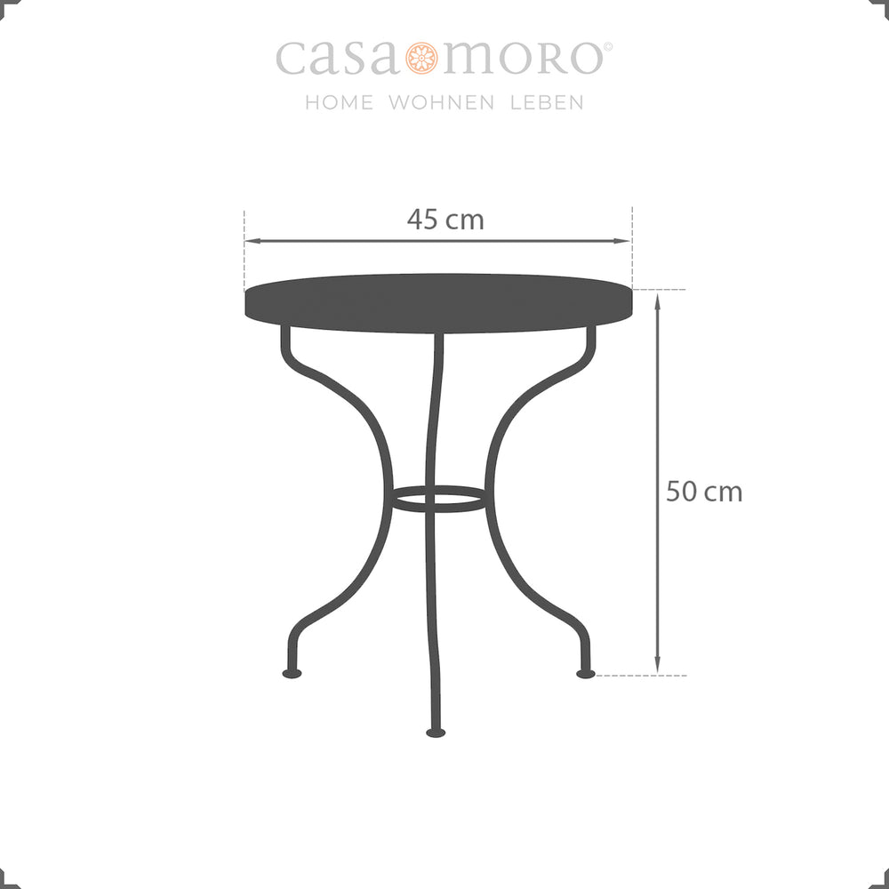 Ronde mozaïektafel met een diameter van 45 cm, tafelhoogte 50 cm, compact en veelzijdig