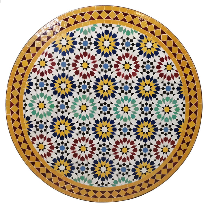 Table mosaïque D90 Ankabut Jaune